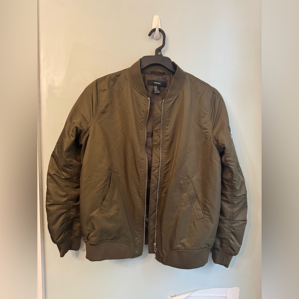 Forever 21 Olive Green Bomber Jacket